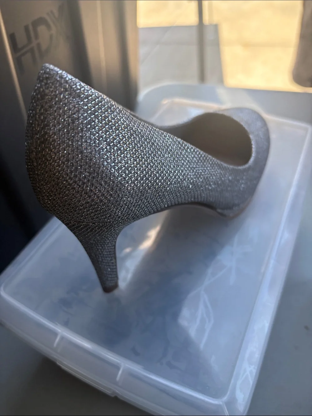 Style & Co. Silver Glitter Mid-Heel Pump